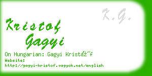 kristof gagyi business card